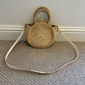 Clare V Alice Moyen Straw Bag